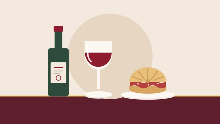 Michetta al salame e calice: i due simboli di Bar Normale (illustrazione)