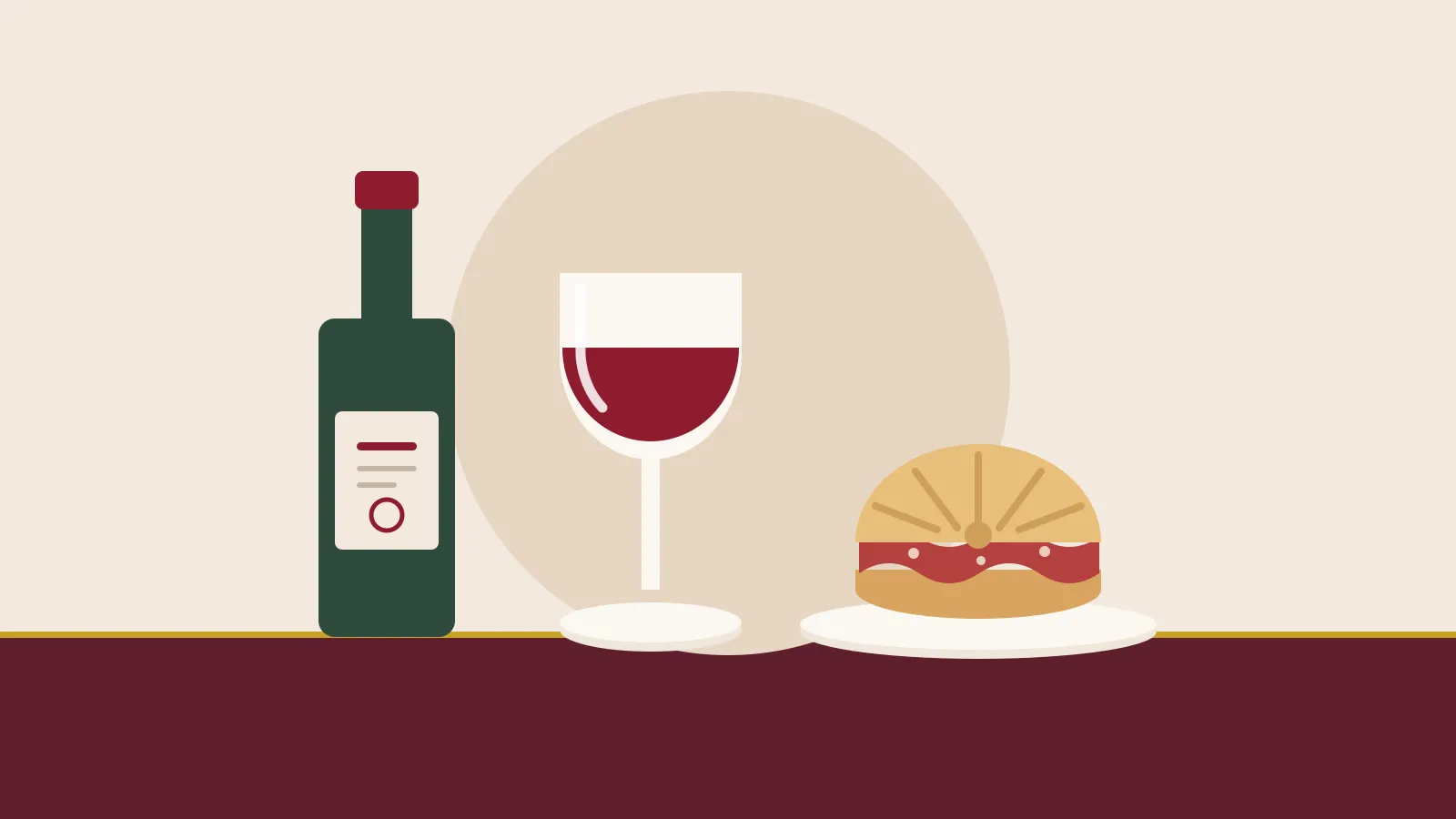 Michetta al salame e calice: i due simboli di Bar Normale (illustrazione)