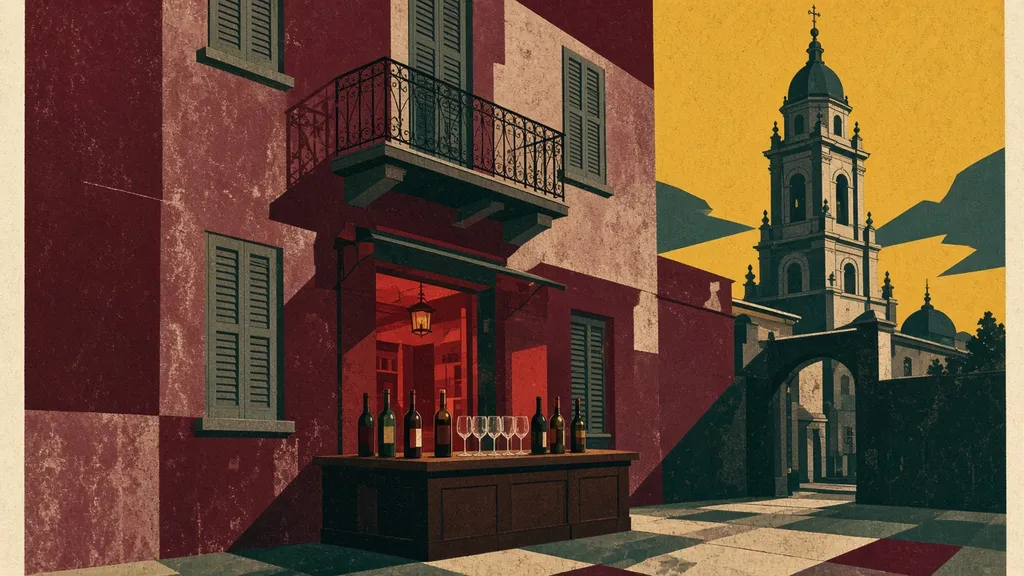 Illustrazione: la portineria accesa nella corte di via Zebedia